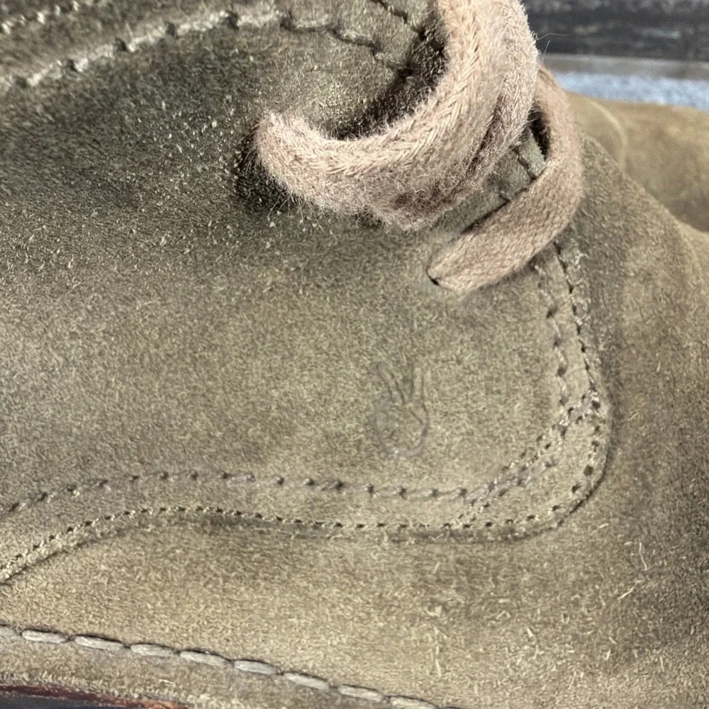 John Varvatos Chukka Boots Mens 9M Brown Suede Leather Tire Tread